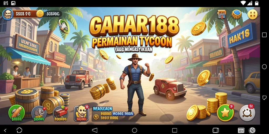 Tangkapan layar GAHAR188 menampilkan gameplay menarik dengan elemen Tycoon.