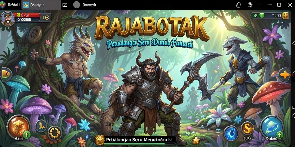 Screenshot gameplay RAJABOTAK menampilkan aksi petualangan yang mendebarkan.