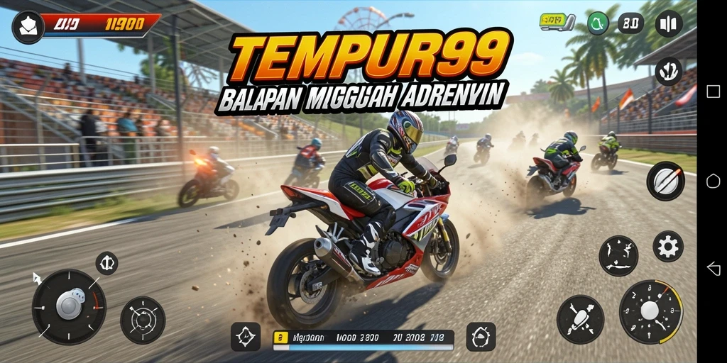Gameplay seru dengan balapan motor menegangkan.