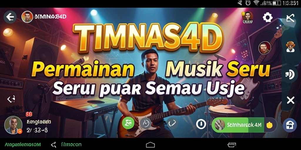Screenshot gameplay TIMNAS4D yang menampilkan aksi bermain musik yang seru.