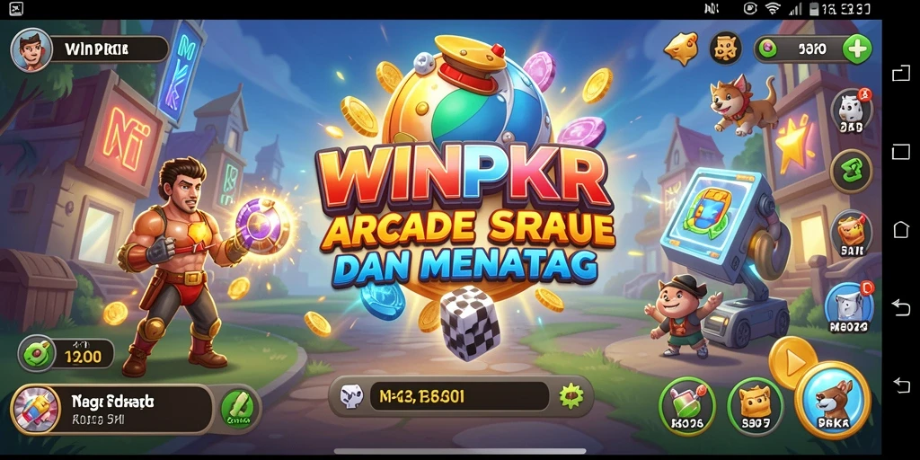 Screenshot gameplay WINPKR yang menunjukkan aksi seru dalam permainan Arcade.