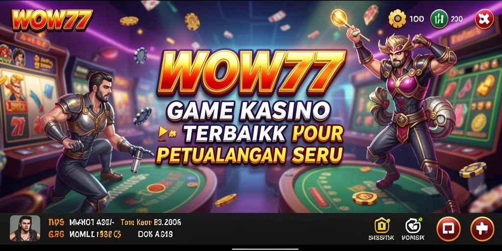 Tampilan gameplay Kasino yang mendebarkan dan menarik di WOW77.